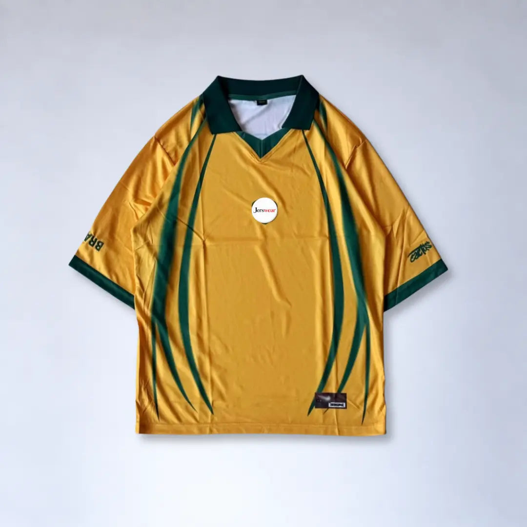 Brazil Oversleeve Retro Jersey (Embroidery)